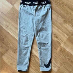 Nike Kids Black and Gray Sport Leggings size 6